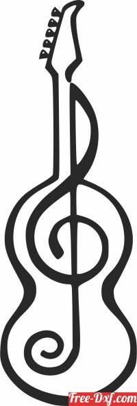 download Violin with music note art free ready for cut