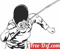 download fencing epee sword clipart free ready for cut