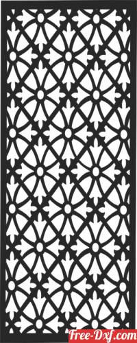 download Door pattern decorative wall screen free ready for cut