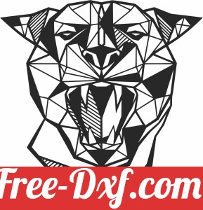 geometric tiger wall art