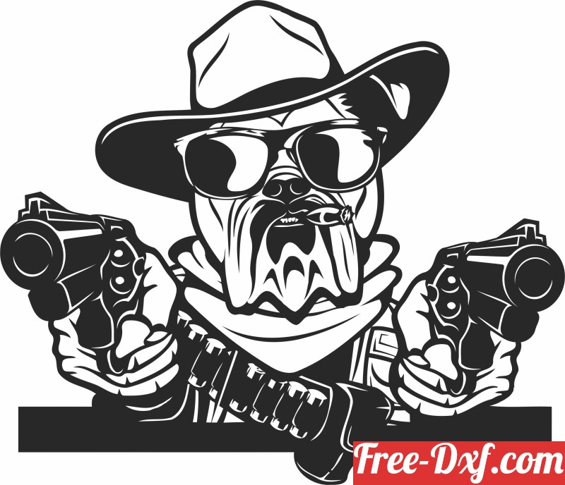 download-bulldog-dog-with-hat-two-pistols-hnc4i-high-quality-free