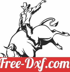 bull riding rodeo clip art