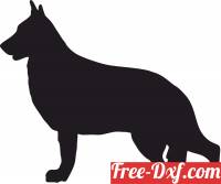 download DOG silhouette german shepherd free ready for cut
