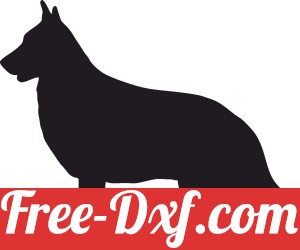 DOG silhouette german shepherd