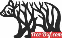 download bear branches clipart free ready for cut