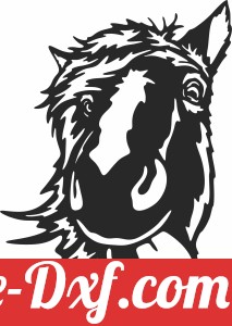 Horse out sticking Tongue clipart