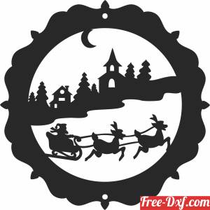 download Christmas santa ornaments free ready for cut