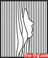 download woman line wall decor free ready for cut