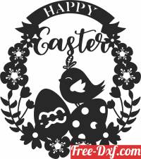 download happy Easter egg bird clipart free ready for cut