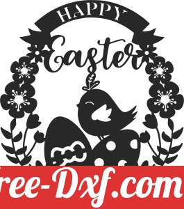 happy Easter egg bird clipart