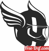 download motorcycle helmet with wings free ready for cut