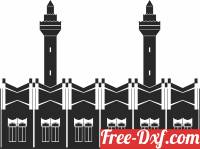 download building with two towers clipart free ready for cut