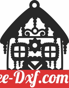 ornament christmas house clipart