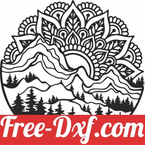 mandala mountain scene