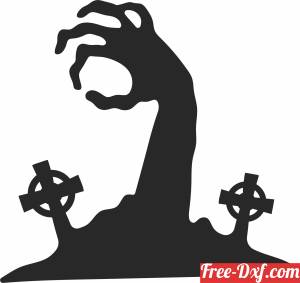 download Cemetery Zombie Hand halloween free ready for cut