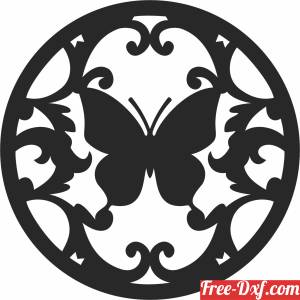 download decorative butterfly wall sign free ready for cut