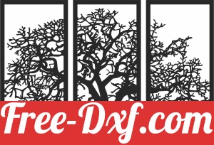 Tree panels wall decor