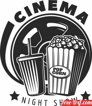 download Movies pop corn logo sign free ready for cut