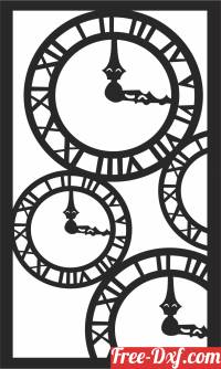 download wall clocks panel free ready for cut