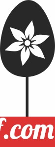 Easter egg flower stake clipart