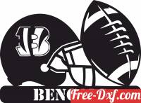 download Cincinnati Bengals NFL helmet LOGO free ready for cut