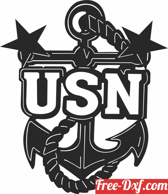 Download usn anchor wall sign IELDE High quality free Dxf files,