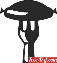download sausage on a fork free ready for cut