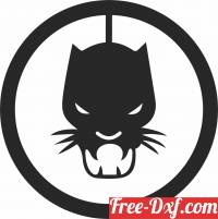 download black panther marvel logo free ready for cut