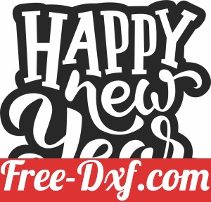 Happy new year wall sign