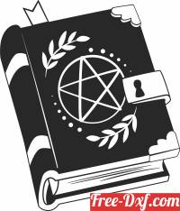 download Satanic witch book clipart free ready for cut
