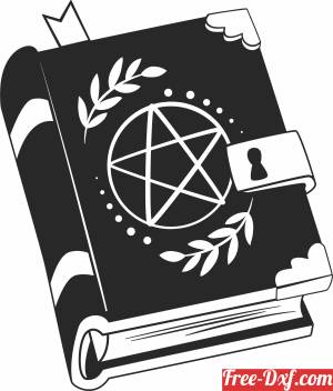 download Satanic witch book clipart free ready for cut