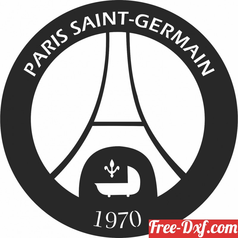 Download Paris SG Logo football IV4bF High quality free Dxf files