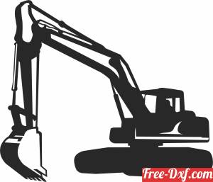 download backhoe clipart silhouette free ready for cut