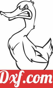 angry duck cartoon