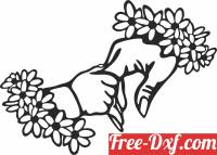 download mother and baby holding floral hands free ready for cut