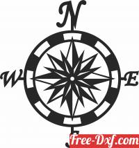 download Compass wall sign free ready for cut