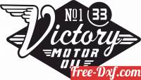 download VICTORY Motor Oil logo decal Retro Sign free ready for cut