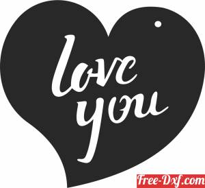 download heart love you cliparts free ready for cut