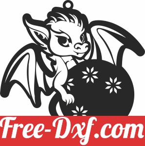 christmas dragon ornament
