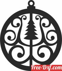 download christmas tree decoration ornament free ready for cut