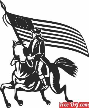 download american soldier riding horse revolution cliparts free ready for cut