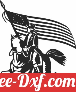 american soldier riding horse revolution cliparts
