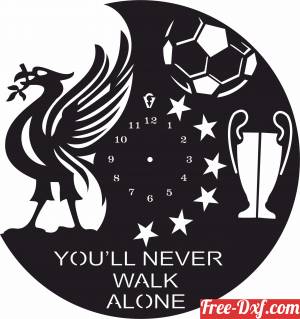 download liverpool wall vinyl clock never walk alone free ready for cut