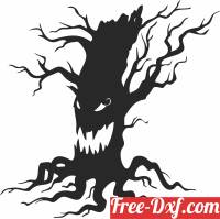 download Halloween tree scary free ready for cut