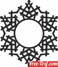 download Winter Snowflakes christmas Frame free ready for cut