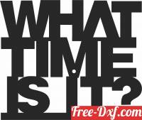 download what time is it Wall Clock free ready for cut