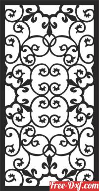 download decorative pattern floral wall screen panel free ready for cut