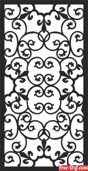 download decorative pattern floral wall screen panel free ready for cut
