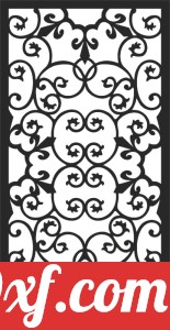 decorative pattern floral wall screen panel