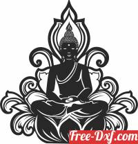 download Buddha wall decor free ready for cut